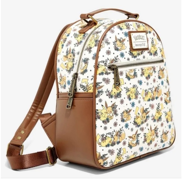 Loungefly Pikachu & Evee Floral Print Backpack main image 5